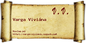 Varga Viviána névjegykártya
